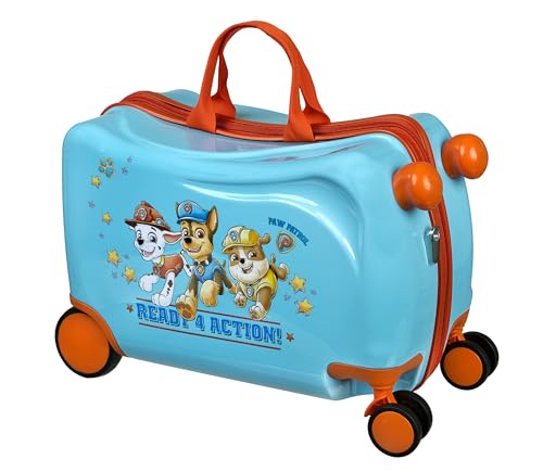 Undercover - Paw Patrol Ride-on Trolley - Kindergepäck zum Draufsitzen - Belastbar bis 50 kg - mit praktischen Tragegriffen - Stabiler Reisekoffer