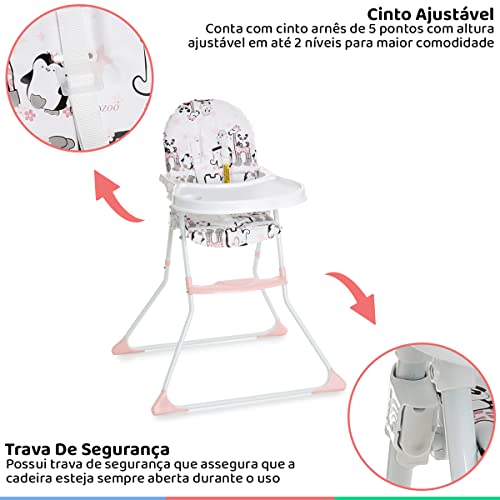 Galzerano Cadeira Alta De Bebê Para Alimentação Refeição Até 23 Kg Nick Zoo