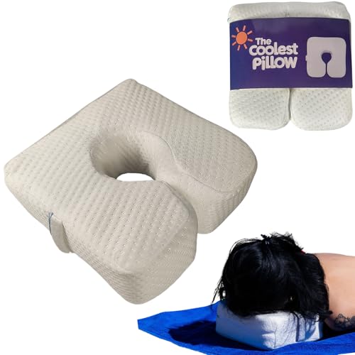Bunzzup The Coolest Pillow - Essential for Sunbathing at Beach or Pool - Eliminate Aches of Face-Turning While Laying Face Down - Specifically Designed to Keep Your Face Cool While Tanning