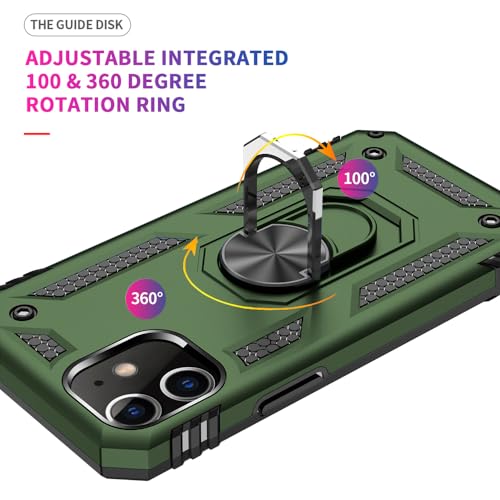 Coque iPhone 12 blindée niveau militaire avec anneau rotatif 360