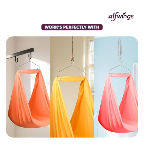 Image of Combo Set Baby Cradle Spring and Hanger | Up to 20 Kg | for Swing Jhula Straight Hanging Spring for, Thottil Hook Jhoola Palna (Silver, Center Hole)