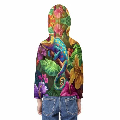 Sweat à capuche 3D caméléon pour ado de 11 à 13 ans - 6