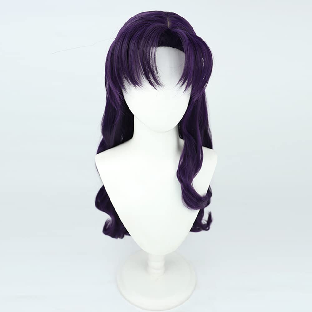 Amazon.co.jp: コスプレウィッグ ネット付き EVA 葛城ミサト パープル