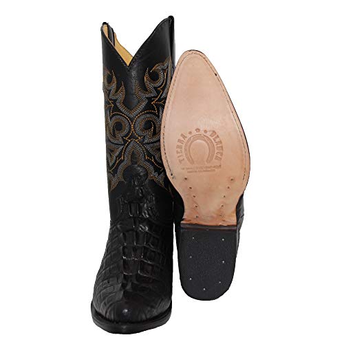 Western Shops Mens Leather Crocodile Alligator Design Cowboy Western Boots with Free Belt2