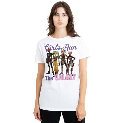 T-Shirt Star Wars Ahsoka Femme Blanc en Coton Sabine Hera Ketsu