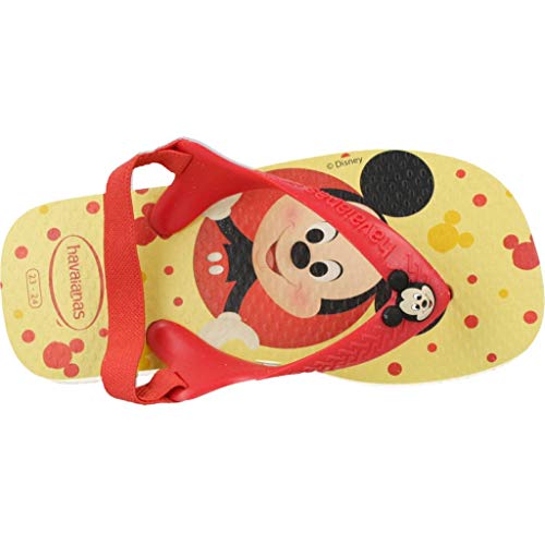 Chinelo Disney Classics, Havaianas, Bebê Unissex, Amarelo/Vermelho, 21