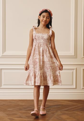 NOTHING FITS BUT Linen Girl’s Classic Cotton Dress, Yunji Gown, Sleeveless Frock Casual Cotton Girls Clothes for Kids2