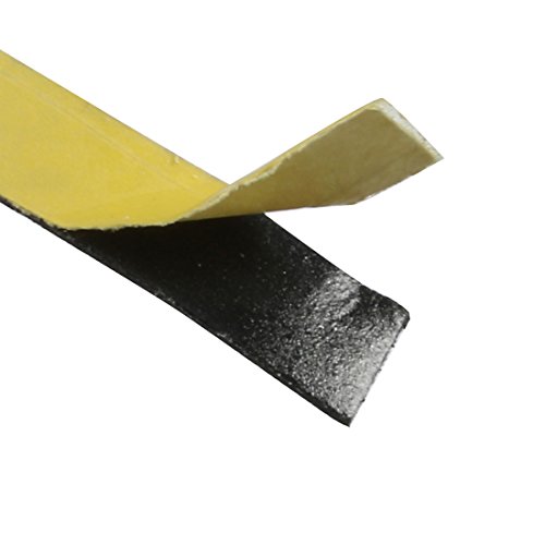Image of uxcell 8mm Wide 1mm Thick Single Side Shockproof EVA Sponge Tape Black 10M Length
