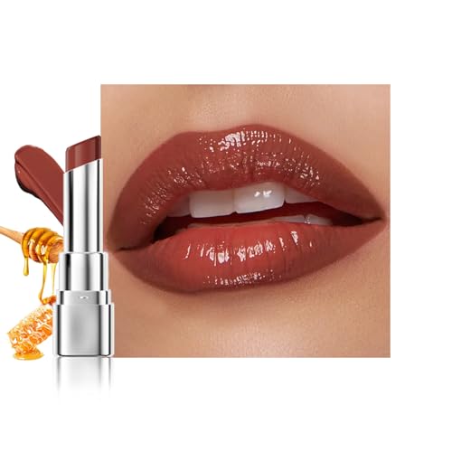 Image of WanTuoluo Honey Tinted Lip Stain Lip Gloss, Sheer Hydrating Lip Balm, Moisturizing Lip Color for All Skin Tones, Nourishing Lipstick with a Hint of Natural Black Cherry Tint (A01)
