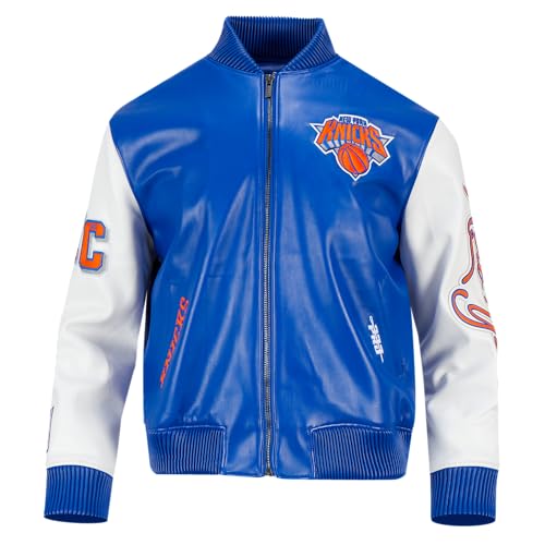 Pro Standard Mens NBA New York Knicks City Signature Jacket Royal Blue/White Xl