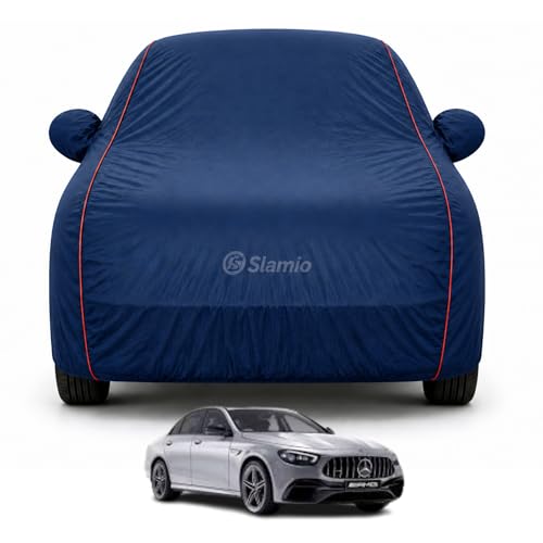 Image of Premium 100% Waterproof Car Cover for Mercedes GLE Model | All-Weather, UV & Dust Protection | Heavy-Duty 3-Layer Fabric | Custom Fit with Mirror & Antenna Pockets | Navy Blue