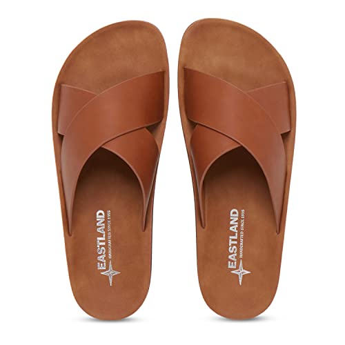 Eastland Women's Samantha Flat Sandal, Tan, 11 #TOP4