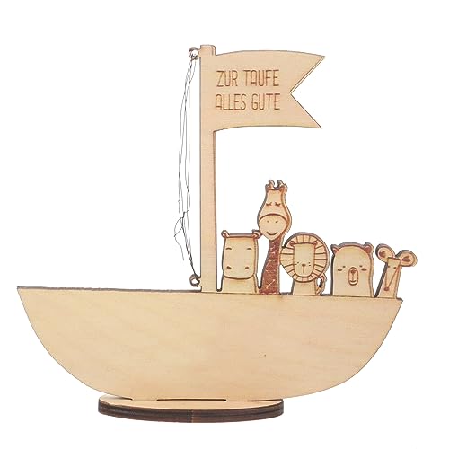 Totority 男の子への洗礼の贈り物 カスタム誕生日記念品 ノアの箱舟の木造船 ノアの方舟モデル ベビーシャワー用品 男の子の赤ちゃんへの洗礼 女の子のための洗礼の贈り物 女の赤ちゃんの洗
