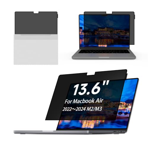 Filtro de privacidad para laptop de 13.6 pulgadas M2 M3 de 2022 a 2024 antirreflejos