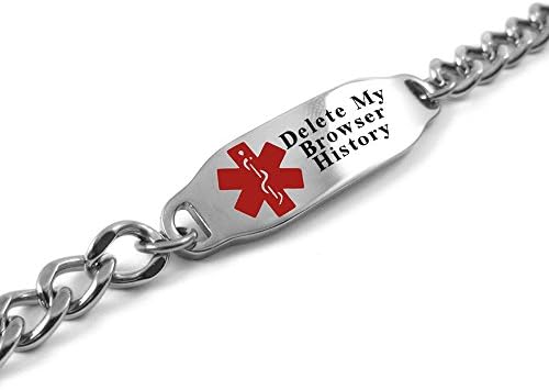 My Identity Doctor - Please Delete My Browser History Medical Alert Bracelet, LOL Gift, Geeky Gadget