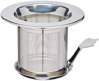 KitchenCraft Le'Xpress Single-Cup Stainless Steel Loose Tea Infuser with Drip Tray, 9.5 x 6.5 cm (3.5" x 2.5")