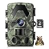 Wildlife Camera, 5K 60MP Trail Camera with 115ft 150 Wide-Angle, 0.05s Trigger Speed Night Vision Motion Activated Outdoor Garden Camera, No Glow Infrared LEDs, IP66 Waterproof Game Monitor Cameras