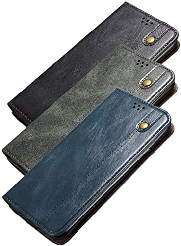 Funda de cuero iPhone 13 Pro acabado premium texturizado negro con protector de pantalla 2