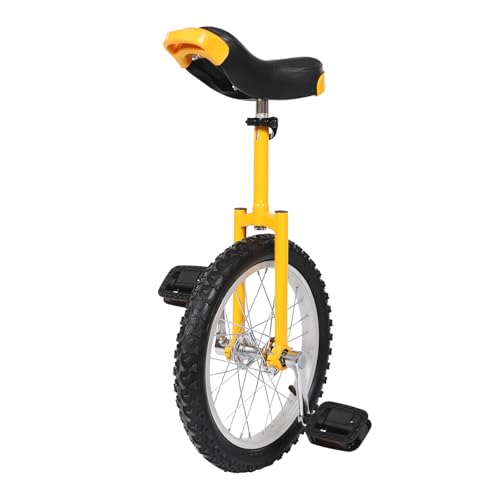 Image of DYNAMI Unicycle with Excellent Steel Frame,Leakproof Tire,Adjustable Height,Curved PU Seat,Mute Bearing,Anti-Slip Designs,for Outdoor Sports Fitness Exercise