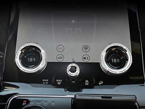 Miniatura 3 de NIUHURU Compatible con Range Rover Velar Evoque 2020-2022, accesorios brillantes para interior de automóvil, perilla de aire acondicionado,