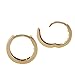 Galaxy Gold 1.26 CTW 14k Solid Gold Hoop Earrings Natural Emerald White Topaz