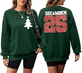 JINTING Christmas Sweatshirts – Christmas tree graphic sweatshirt