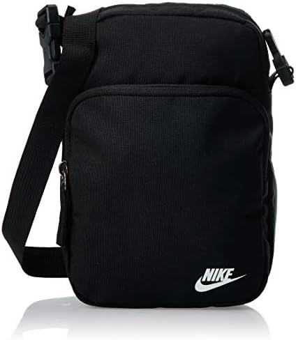 Nike Heritage Small Items 2.0 Tote Bag, Black/Black/(White), One Size