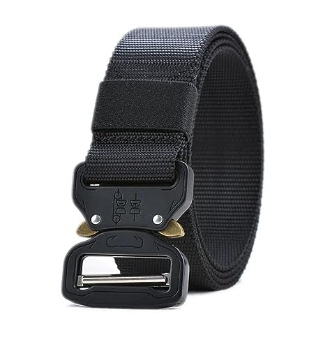 Cinto Tático Militar Com Fivela Em Metal de Engate Rápido Tipo Fastem Youtek (Preto)