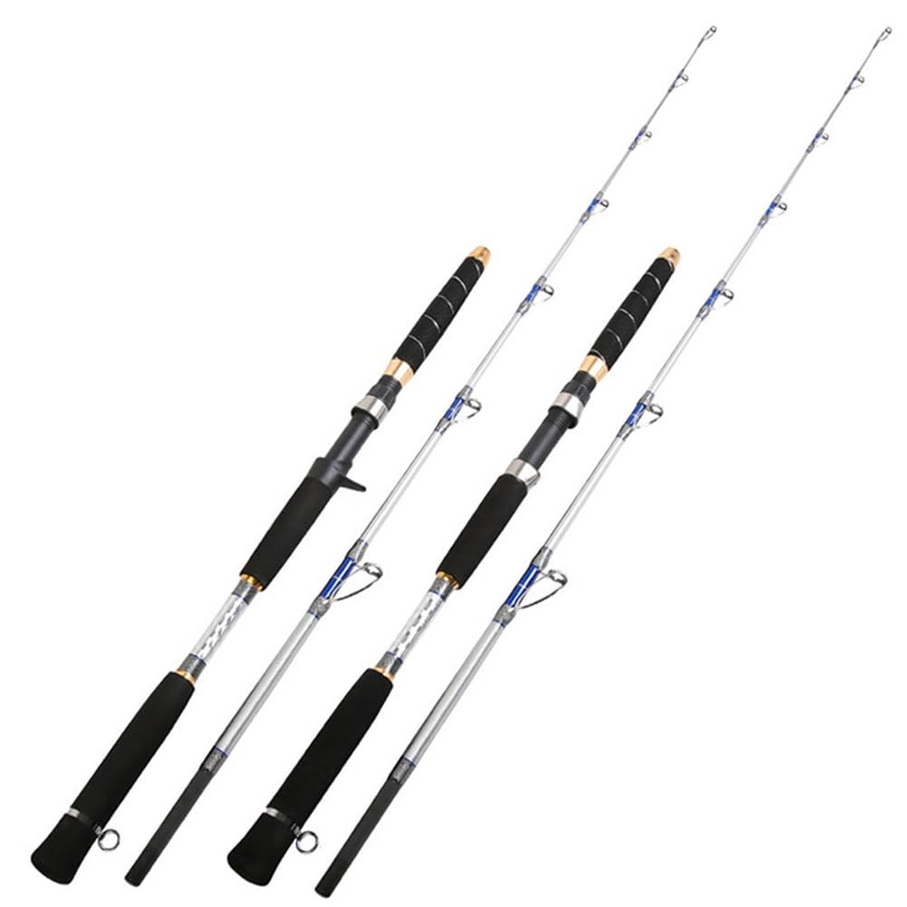 Caña Saltwater Slow Jigging Caña Super Hard Solid Fiberglass Caña de Pescar para Spinning(Spinning,2.1m)