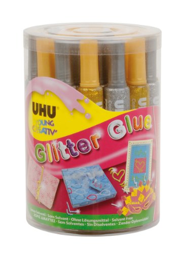 UHU Young Creativ Glitter Glue Gold/Silber 20 ml 24 Stück