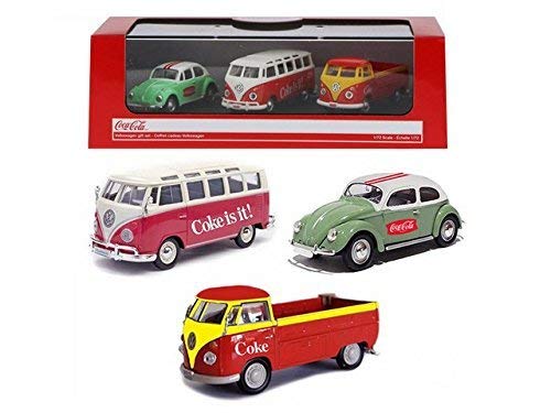 Motorcity Classics 458385 Volkswagen Coca Cola 3 Piece Gift Set 1 72 Diecast Car Models #TOP2