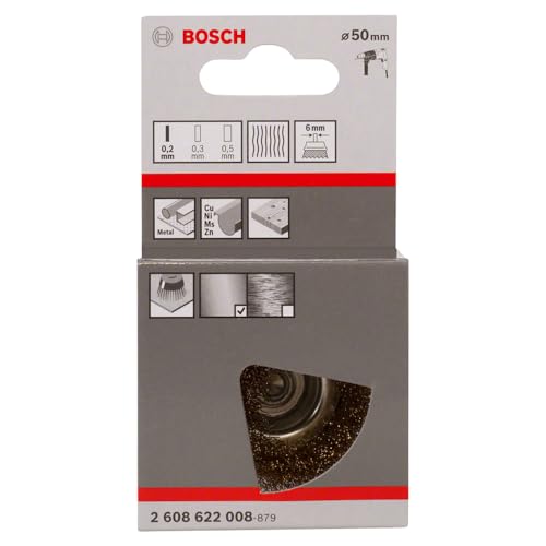 Bosch Escova De Aço Copo Para Furadeira Arame Ondulado 50Mm