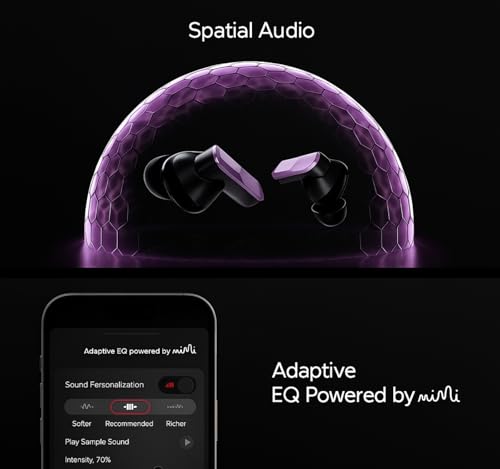 Image of Original Bluetooth Buds for Boat Nirvana X TWS Earbuds Delivering Gaming-Focused Audio, Fast Charge & Durable Design - Purple