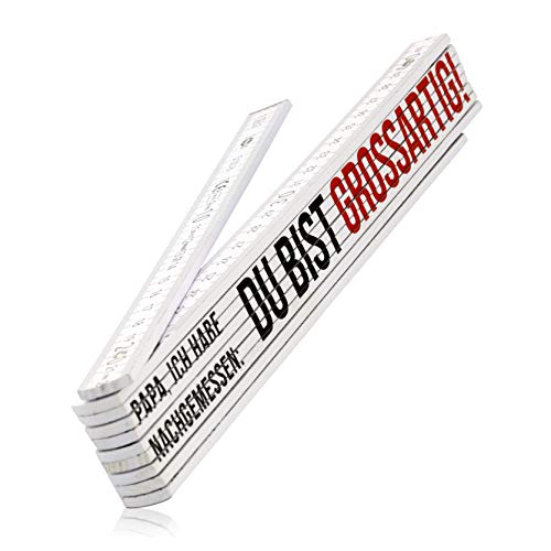 stempel-fabrik - Zollstock Vatertag "Papa, ich habe nachgemessen: Du bist grossartig!" - Meterstab als originelles Vatertagsgeschenk oder Geburtstagsgeschenk für Heimwerker Cover