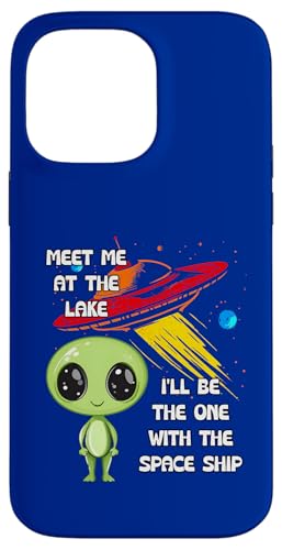 Meet Me At The Lake Alien Spaceship T�V���c �X�}�z�P�[�X iPhone 14 Pro Max �p