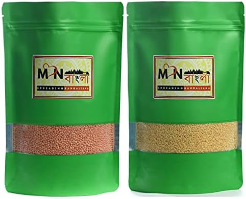 Monbangla Dal Combo - Premium Sona Masoor + Premium Sona Moong Dal (400g X 2)