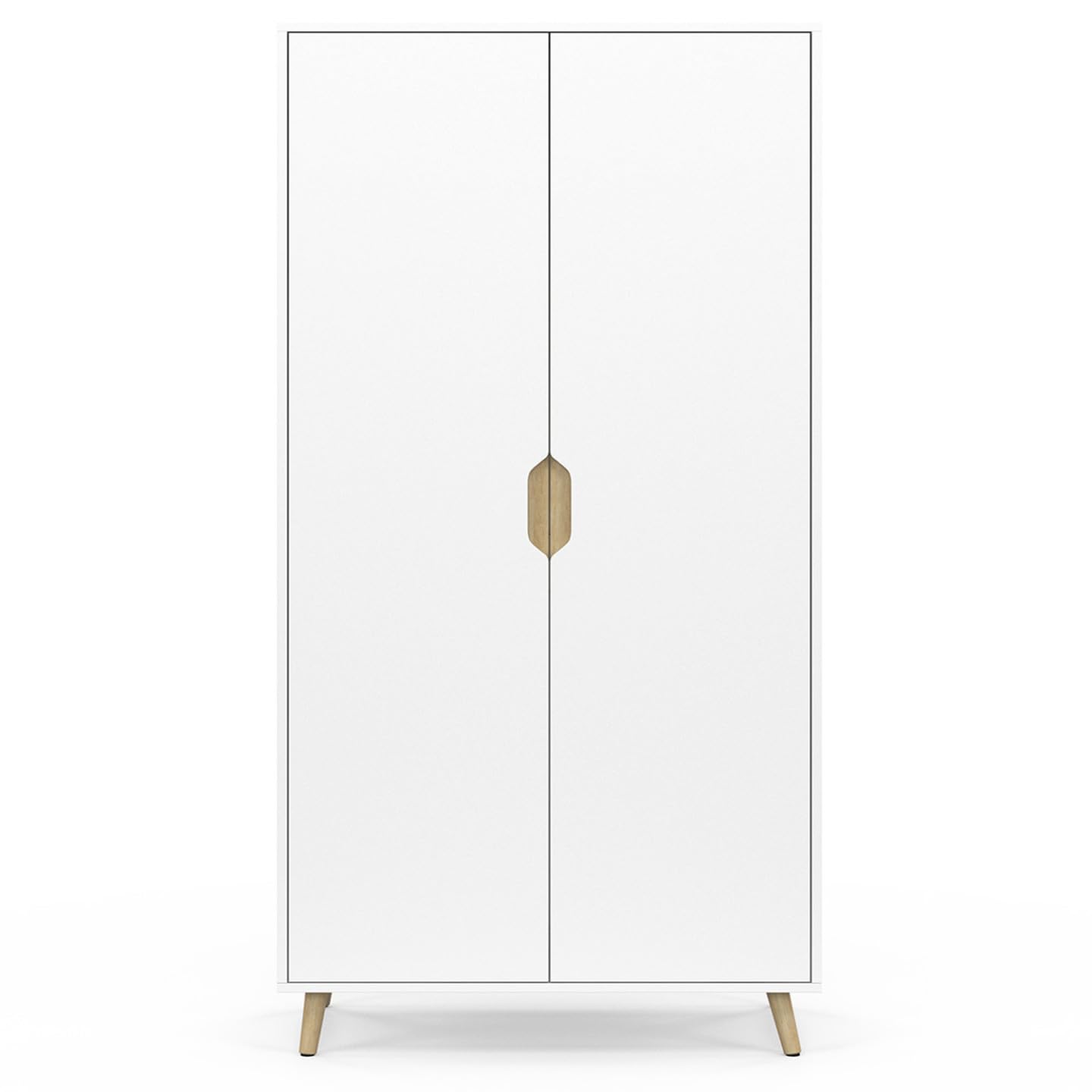 IDMarket - Armoire 2 Portes Helsinki scandinave Blanc