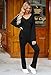 Viottiset Women's 2 Piece Outfits Casual V Neck Knit Wide Leg Sweater Lounge Set Sweatsuit Black Medium