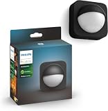 Philips Hue, capteur de Mouvement extérieur, Accessoire d'éclairage Intelligent pour Le contrôle de la lumière extérieure, sans Fil, Noir