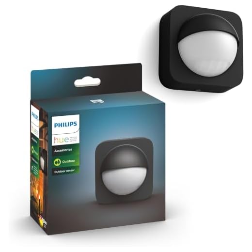 Philips Hue, capteur de Mouvement extérieur, Accessoire d'éclairage Intelligent pour Le contrôle de la lumière extérieure, sans Fil, Noir