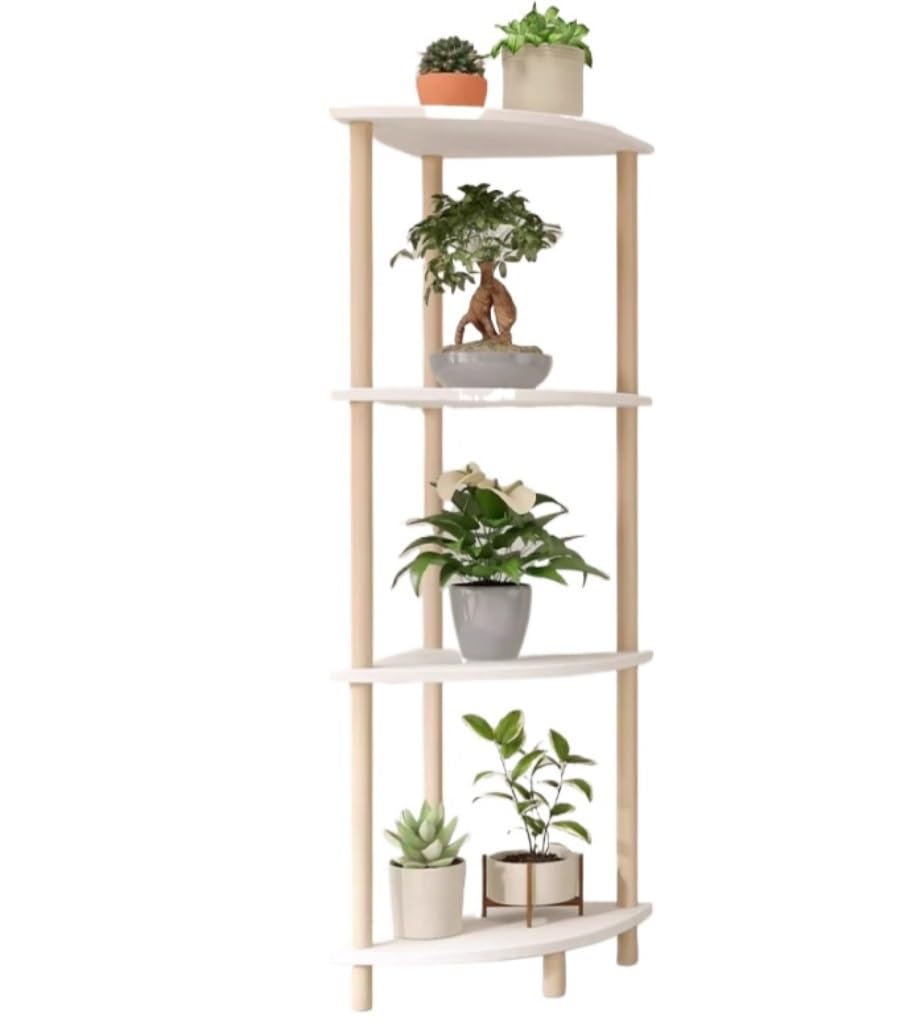 ラタン製4段円形コーナーシェルフ【匿名配送】 ラタン製4段円形コーナーシェルフ【匿名配送】