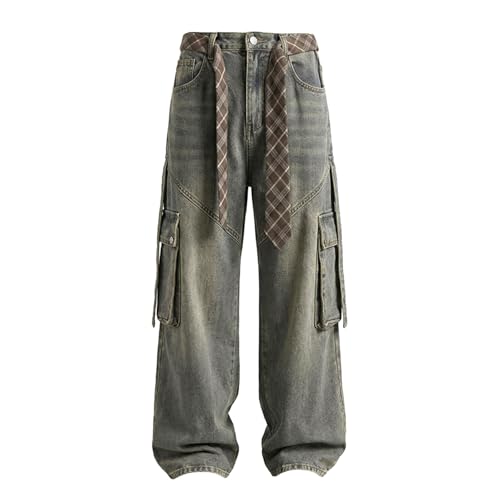 Jean baggy Y2k homme hip hop pantalon vintage délavé streetwear