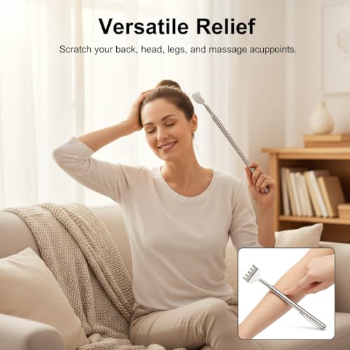Gratte-dos extensible télescopique POCREATION : lot de 10 gratte-dos pliables - 3