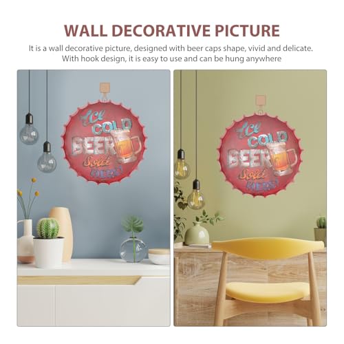 Accessoire bar style rétro ABOOFAN déco murale fer vintage