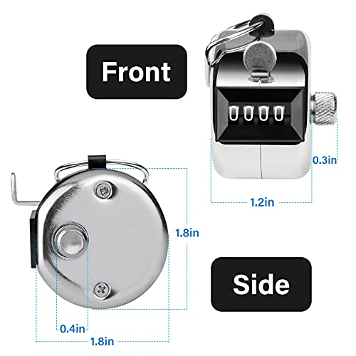 image for SDARMING Tally Counter, 4-Digit Clicker Counter, Metal Hand Tally Coun