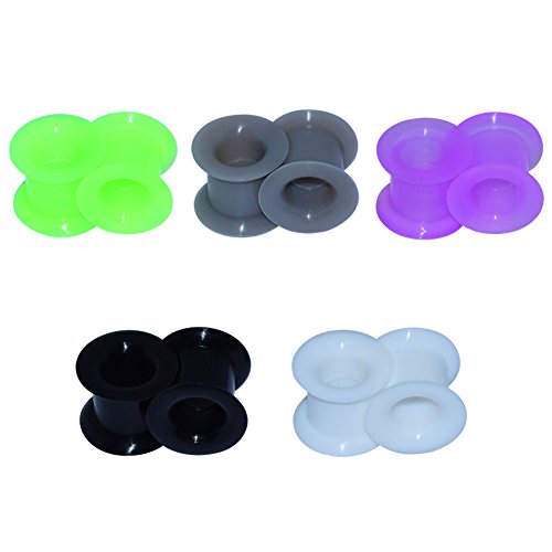 D&M Jewelry 6-16 Pairs Kit Natural Stone Ear Plugs Tunnels Saddle Expander Body Piercing Gauge 6MM-16MM