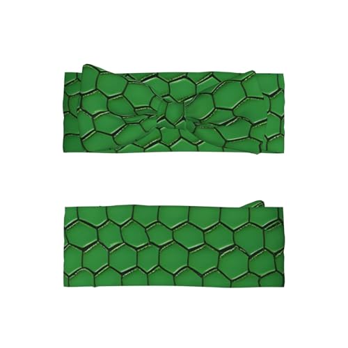 Green Snakeskin Pattern Baby Bow Headband Super Stretchy Soft Bows Hair Accessories for Newborn Infants Toddlers Kids Girls2
