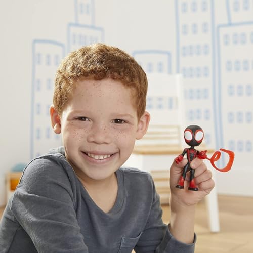 Marvel Spidey and His Amazing Friends Figurine de héros Miles Morales de 10 cm 1 Accessoire pour Enfants dès - vue 10