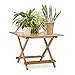 Produktbild Relaxdays Beistelltisch klappbar in HxBxT: 50 x 65,5 x 65,5 cm, Gartentisch ausziehbar, Klapptisch quadratisch, natur