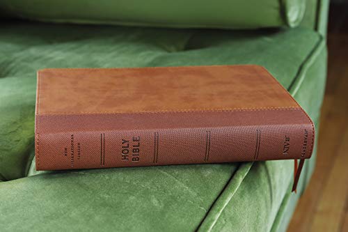 Niv, Personal Size Bible, Large Print, Leathersoft, Brown, Red Letter Edition, Comfort Print: New In